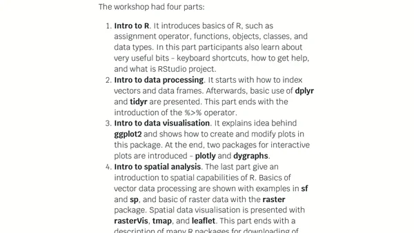 Intro to R workshop