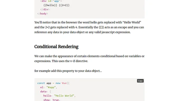 Hello World in Vue