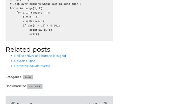 Ratio of metallic ratios