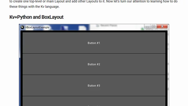 Kivy 101: How to Use BoxLayouts