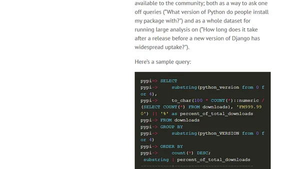 PyPI Download Statistics