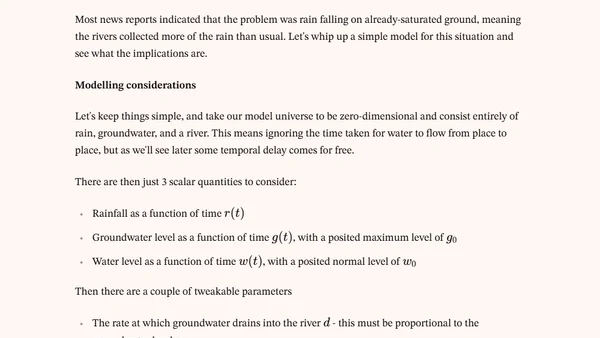 High flood pressure