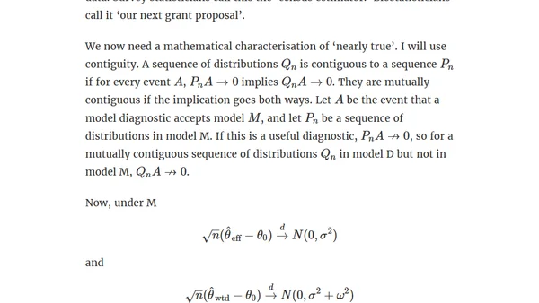 Semiparametric efficiency and nearly-true models