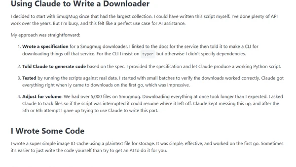 Writing tools to download everything