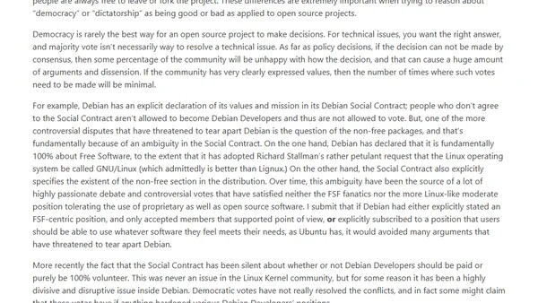 On the benevolent dictator model