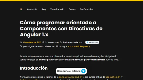 Cómo programar orientado a Componentes con Directivas de Angular 1.x