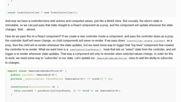An immutable version of MobX: SoloX