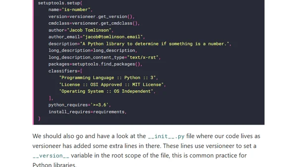 Versioning and formatting your Python code