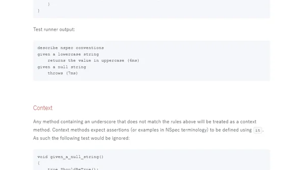 NSpec conventions