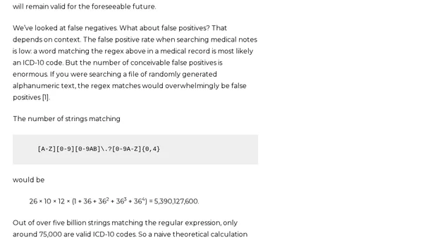 Regular expression speed and error rates