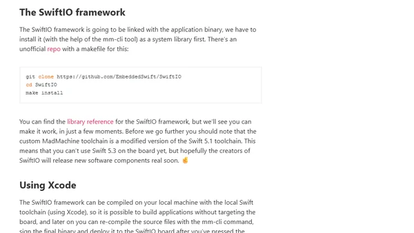 Getting started with SwiftIO