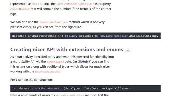 How to use NSDataDetector to detect links, email addresses, phone numbers and more