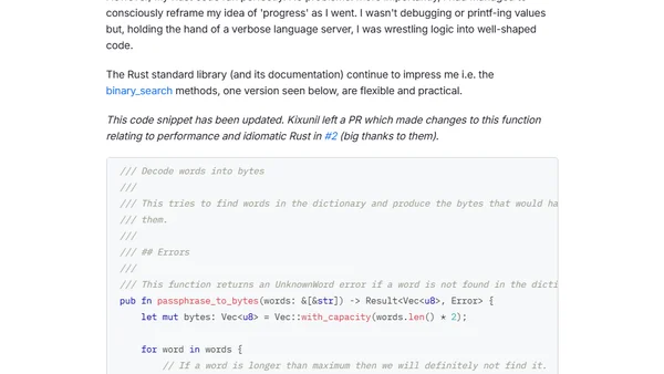 Porting Niceware to Rust