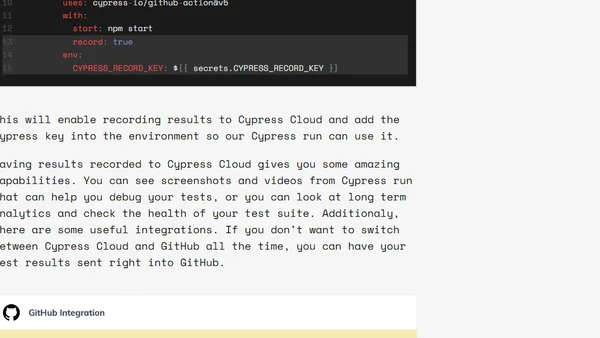 Cypress.io and GitHub Actions: A step by step guide