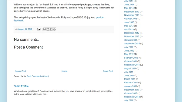 Ruby on openSUSE