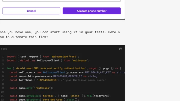2FA testing with Playwright and Mailosaur