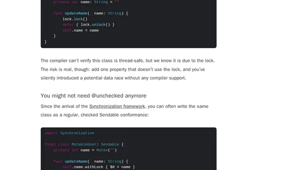 Sendable and @Sendable closures explained with code examples