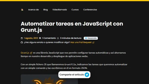 Automatizar tareas en JavaScript con Grunt.js