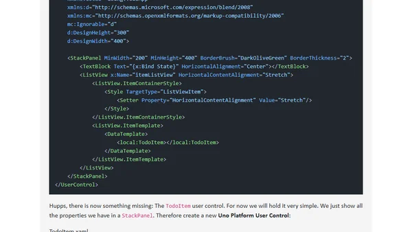 UNO Platform - Build a Todo App - Part 4