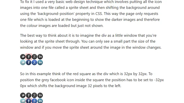 Using background-position and sprite sheets to stop icon hover flicker