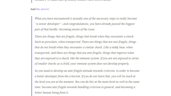 Taking Criticism