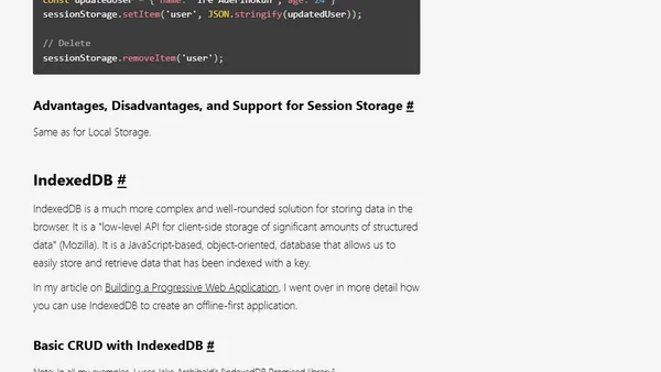 An Overview of Client-Side Storage