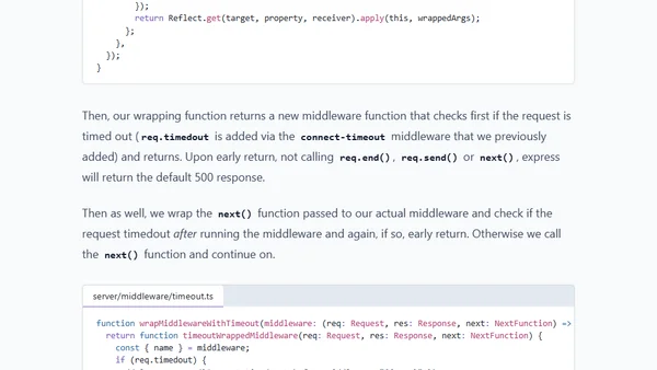 Hacking express middleware to automatically capture request timeouts