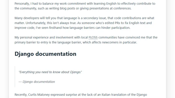 FLOSS and linguistic diversity
