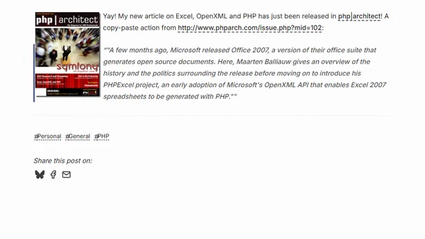 Excel, OpenXML and PHP