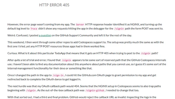 GitHub Codespaces Gotchas with ASP.NET Core OAuth