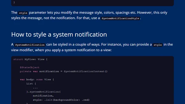 Mimicking the iOS system notification in SwiftUI