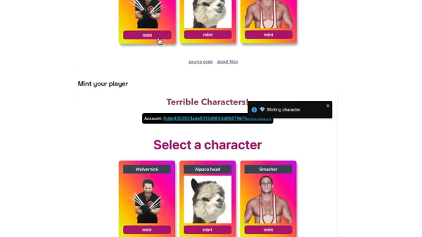 An NFT based game
