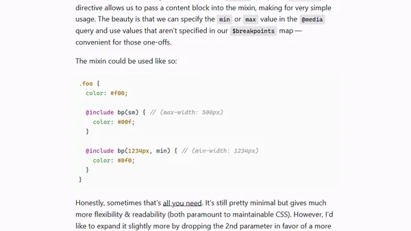 @media Queries & Breakpoints in SCSS