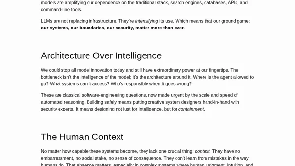 Agents, Checklists, and the New Architecture of Intelligence
