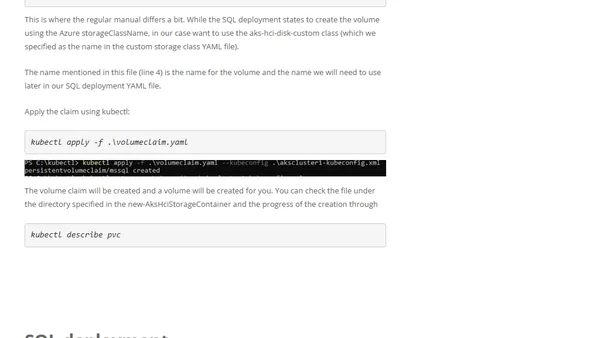 SQL on AKS on HCI