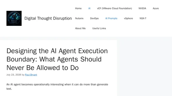 Designing the AI Agent Execution Boundary: What Agents Should Never Be Allowed to Do