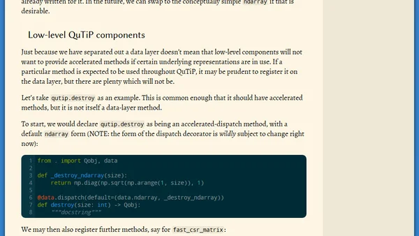 Design draft: data layer separation