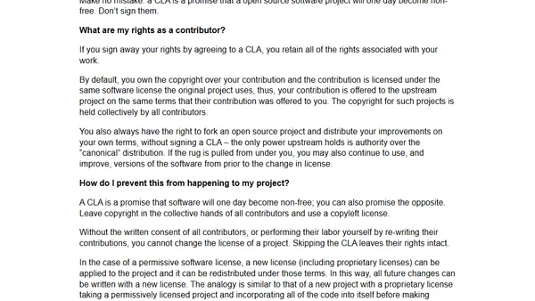 Seriously, don't sign a CLA