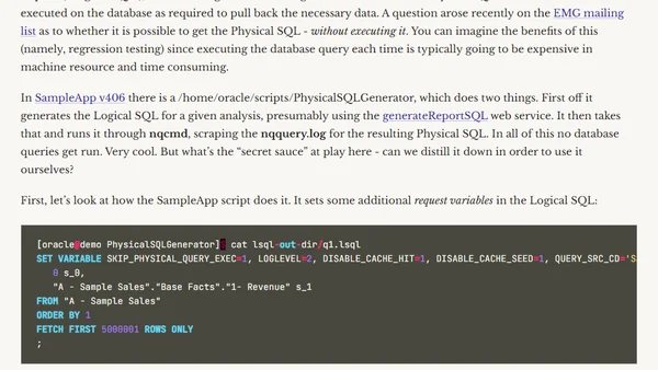 OBIEE nqcmd Tidbits