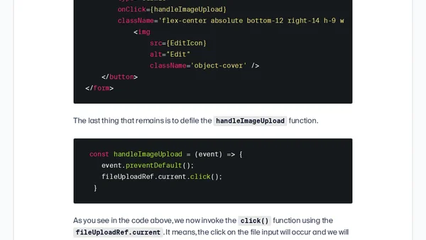 How to upload and preview images in ReactJS?