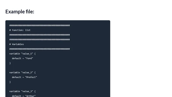 Terraform - FotD - list()