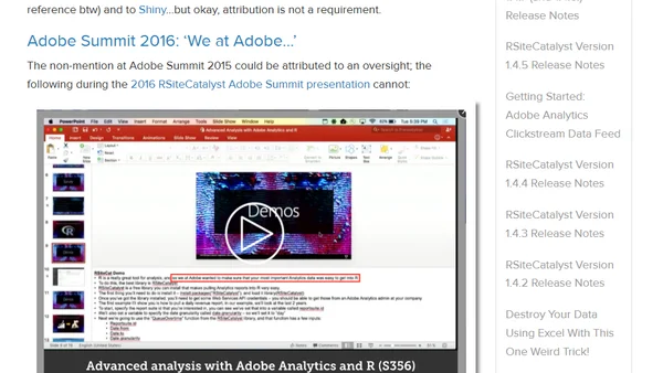 Adobe: Give Credit. You DID NOT Write RSiteCatalyst.