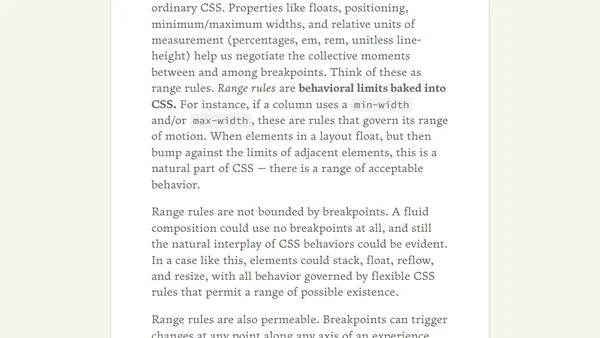 Breakpoints and range rules