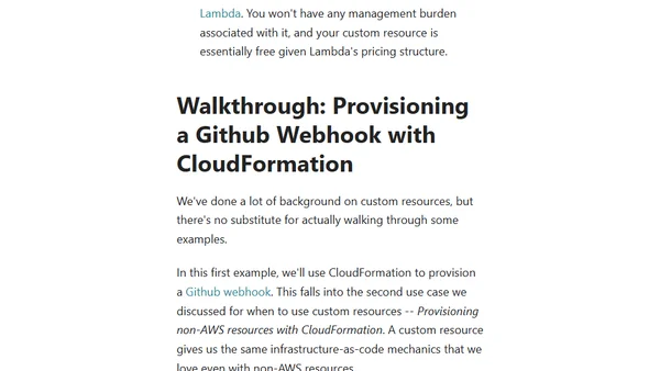 Using Custom Resources to Extend your CloudFormation