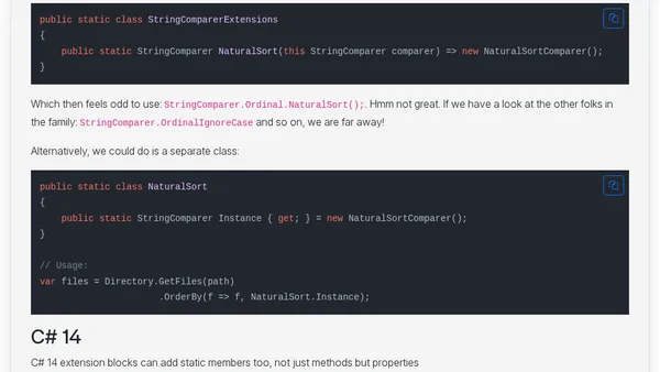 Adding static getter thanks to extensions