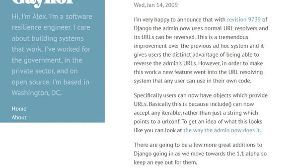 New Admin URLs