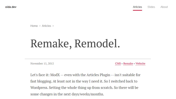 Remake, Remodel.