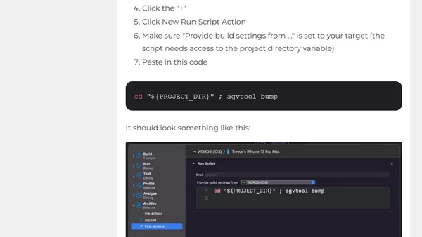 Auto Increment Your Build Numbers | The Swift Dev Blog