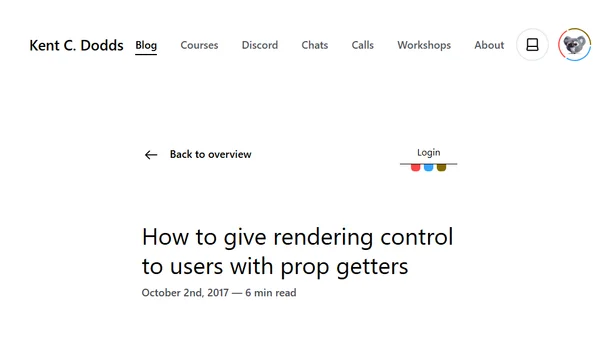 How to give rendering control to users with prop getters