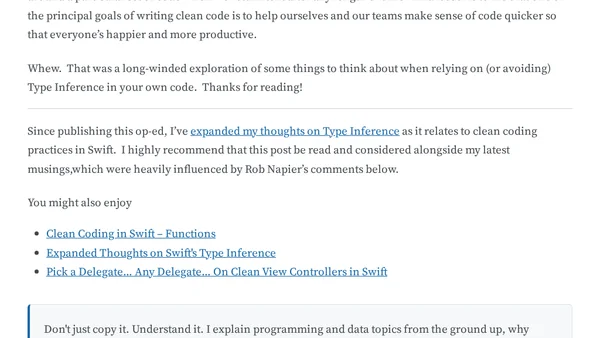Clean Coding in Swift – Type Inference